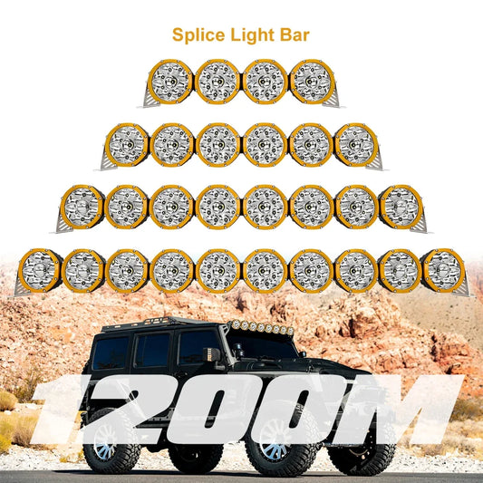 Velox Racing™ Pro6 Modular LED Light Bar – 1200M Spot Beam for Off-Road 4x4
