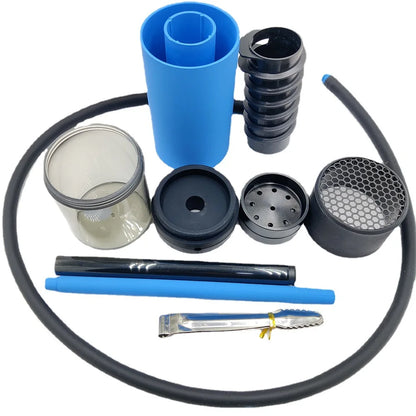 Velox Racing™ Portable Cup Hookah Set with Protective Cover – Indoor/Outdoor Shisha Narguile