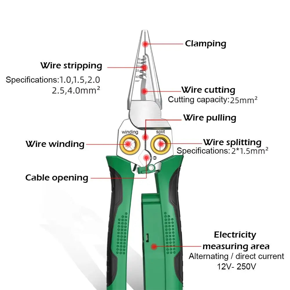 Velox Racing™ Stainless Steel Multifunctional Wire Stripper Pliers