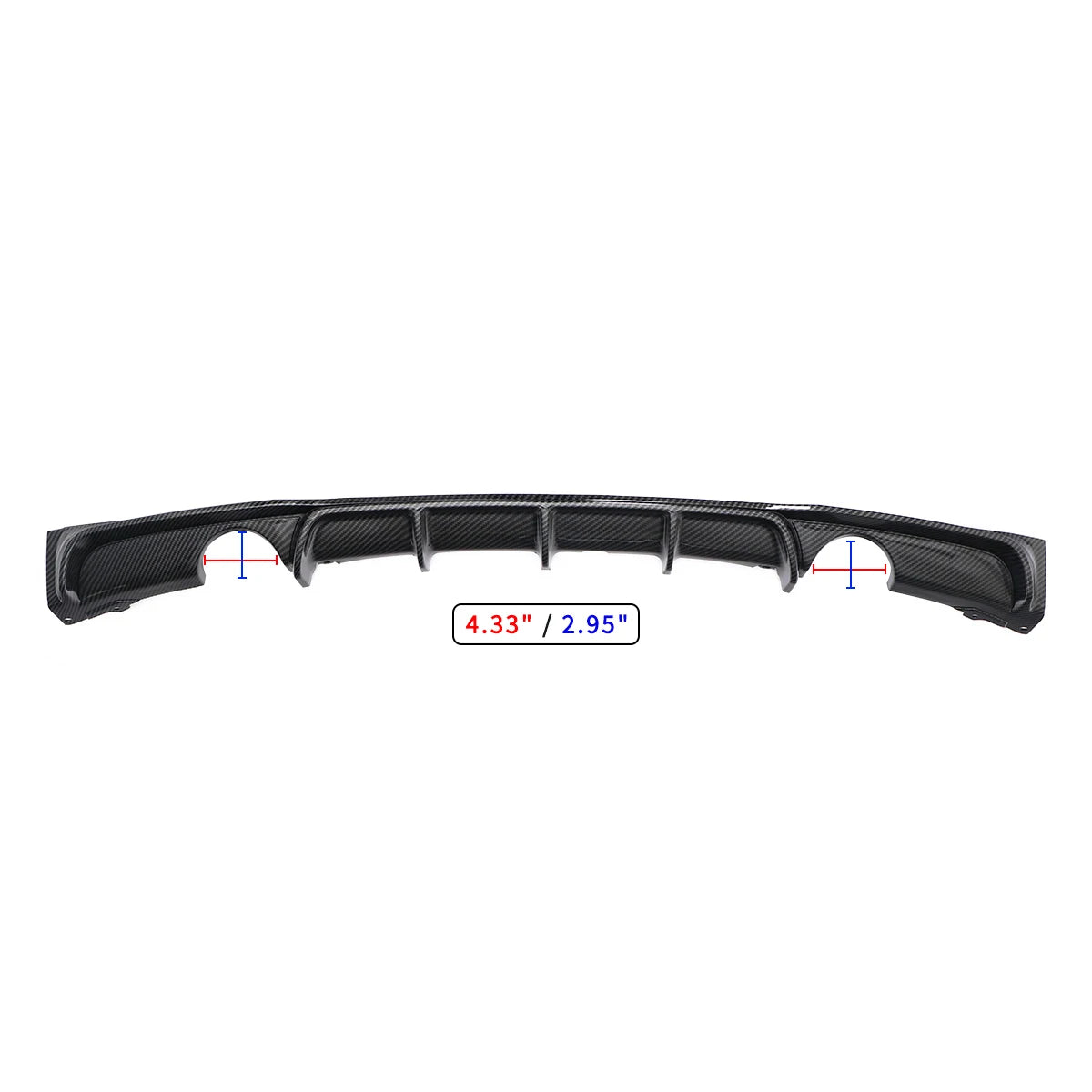 Velox Racing™ Carbon Fiber Style Rear Bumper Diffuser w/ Dual Exhaust for BMW F30 F31 M Sport