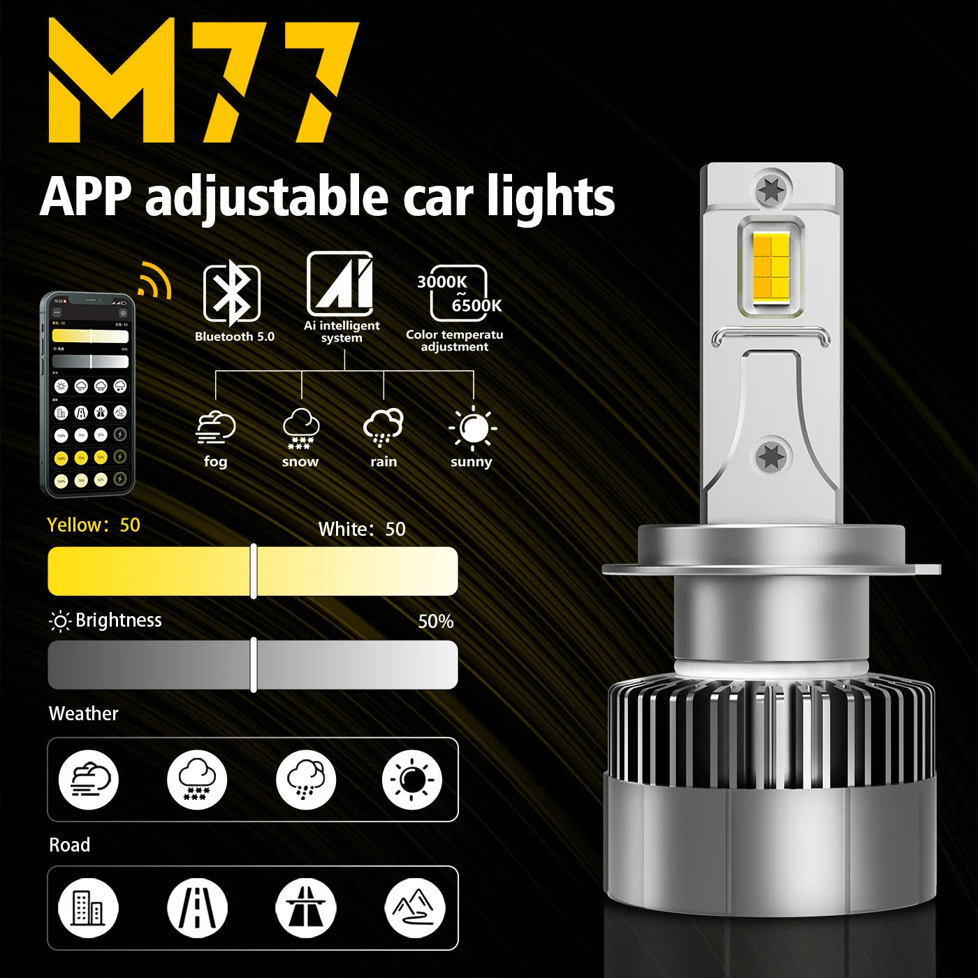 Strobe LED Color Changing Bulbs (White Yellow)